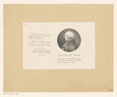 Portret van Jan Baptist Robert baron van Velde tot Melroy en Sart-Bomal