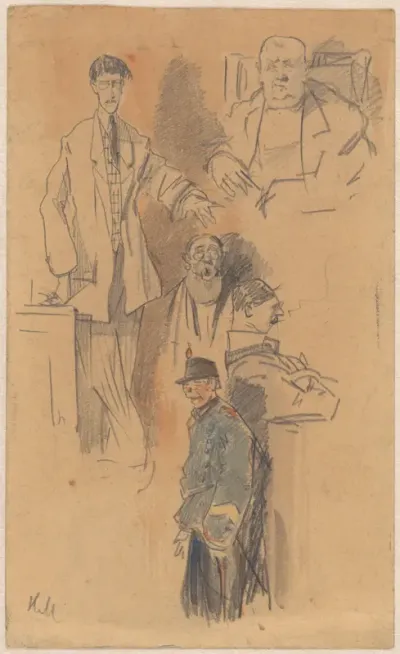 Portret van Jan Hamdorf en W. van der Pluym
