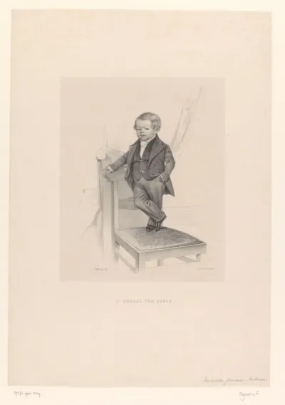 Portret van Jan Hannema, alias admiraal Tom Pouce