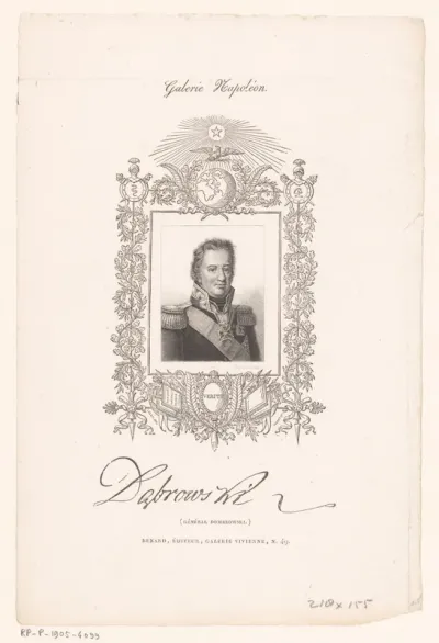 Portret van Jan Henryk Dąbrowski
