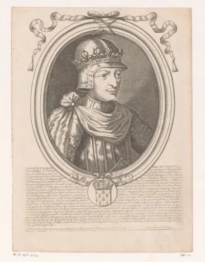 Portret van Jan II, koning van Frankrijk