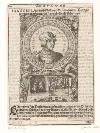 Portret van Jan II, koning van Frankrijk