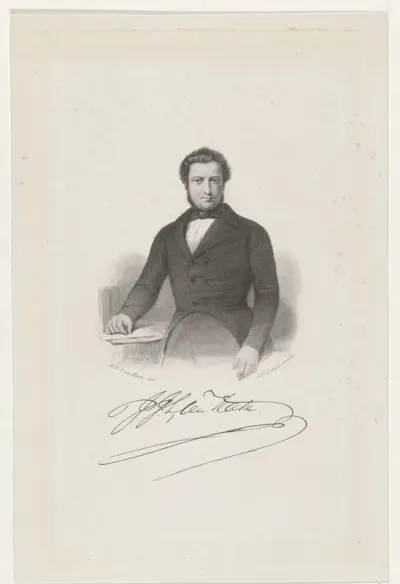 Portret van Jan Jacob Lodewijk ten Kate