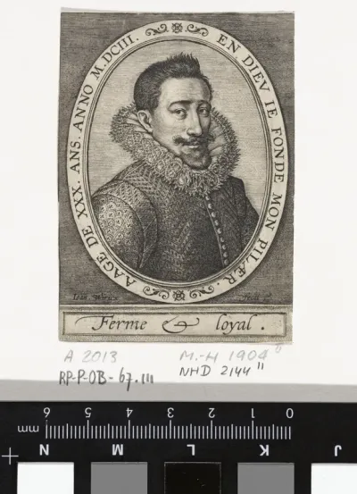 Portret van Jan Pilier, op 30-jarige leeftijd