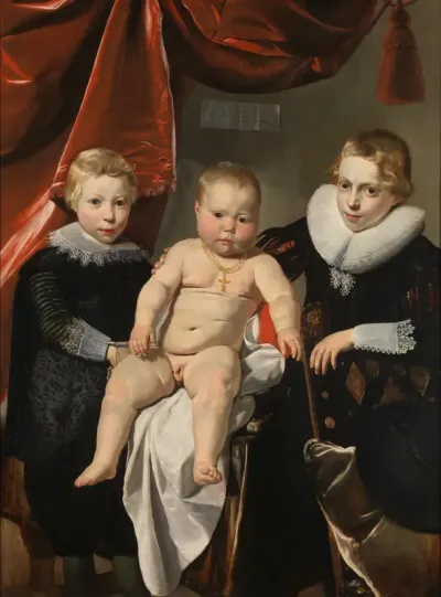 Portret van Jan, Simon en Hendrick Verstegen