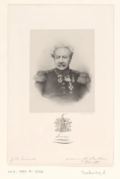 Portret van Jan Theodoor Serraris