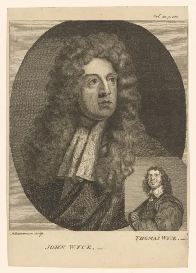 Portret van Jan Wyck en Thomas Wijck