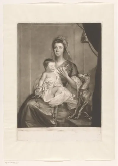 Portret van Jane Cathcart en haar dochter Jane