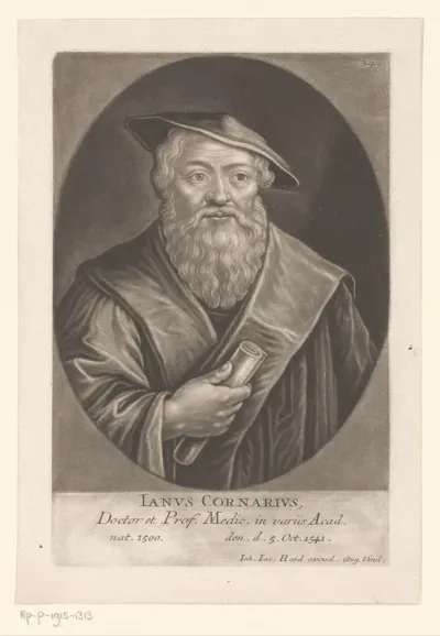 Portret van Janus Cornarius