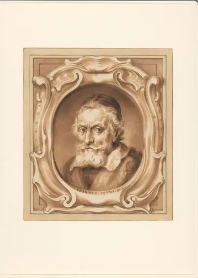 Portret van Janus Lutma de Oude op 84-jarige leeftijd
