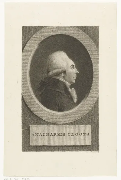 Portret van Jean Baptiste Baron de Cloots du Val-de-Grâce, genaamd Anarcharsis Cloots