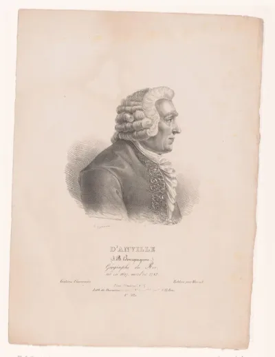 Portret van Jean-Baptiste Bourguignon d'Anville