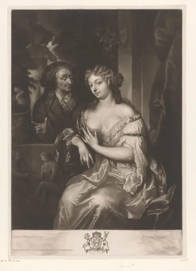 Portret van Jean-Baptiste Colbert en Hortense Mancini als Vertumnus en Pomona
