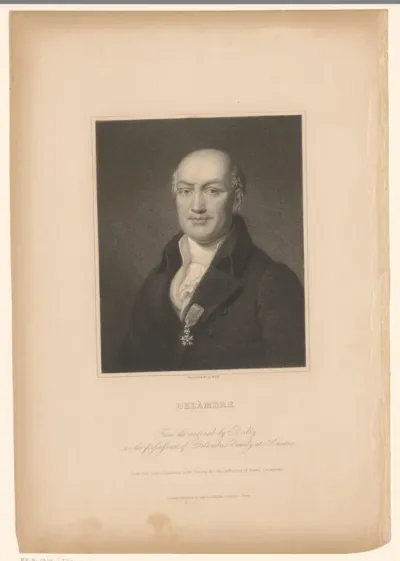 Portret van Jean Baptiste Joseph Delambre