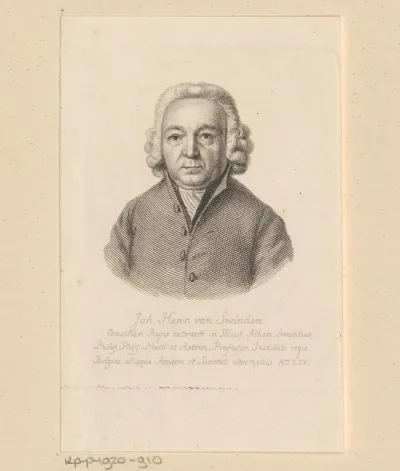 Portret van Jean Henri van Swinden op 52-jarige leeftijd