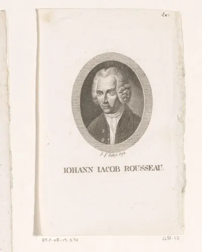 Portret van Jean-Jacques Rousseau