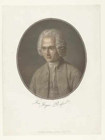 Portret van Jean-Jacques Rousseau