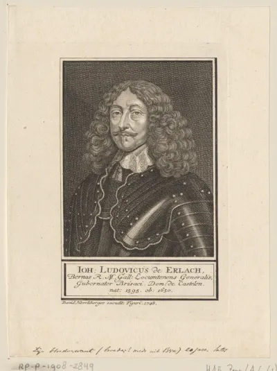 Portret van Jean Louis d'Erlach