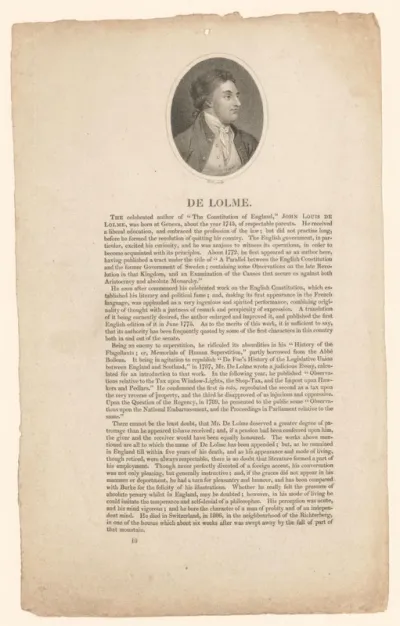 Portret van Jean-Louis de Lolme