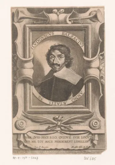 Portret van Jean-Louis Guez de Balzac