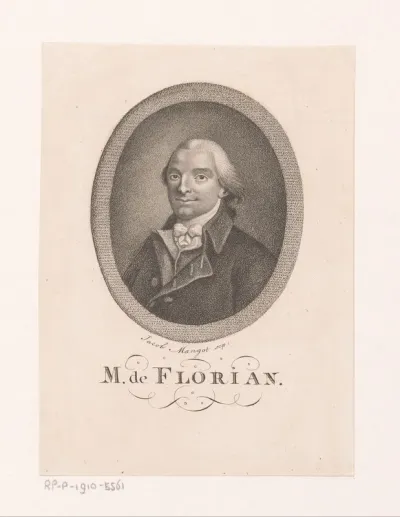 Portret van Jean-Pierre Claris de Florian