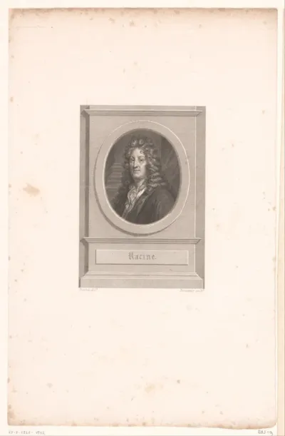 Portret van Jean Racine in een monumentale lijst