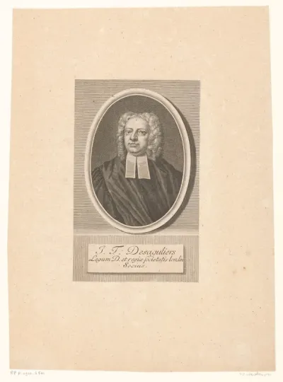 Portret van Jean-Théophile Desaguliers