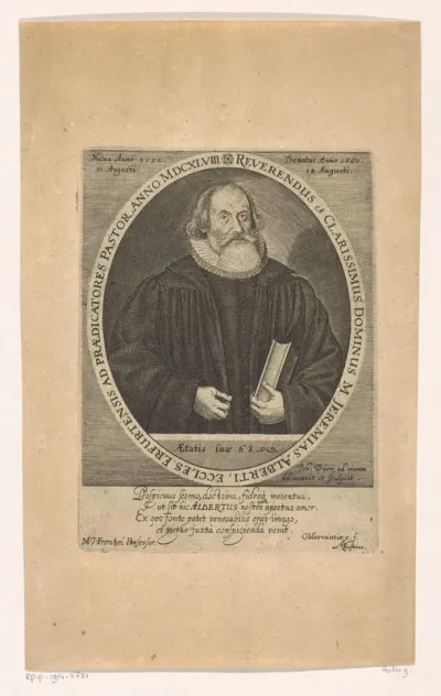 Portret van Jeremias Alberti op 56-jarige leeftijd