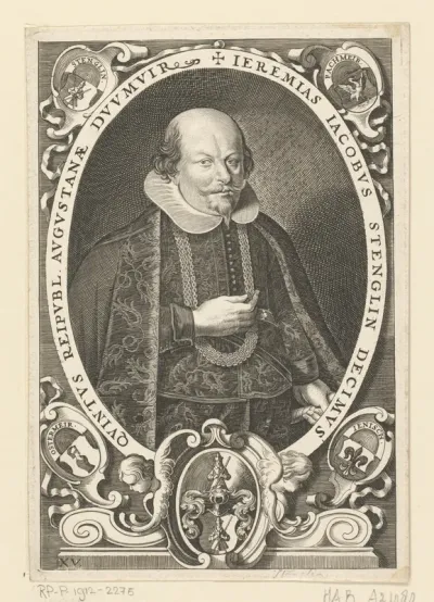 Portret van Jeremias Jacobus Stenglin