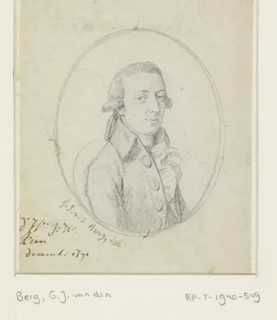 Portret van J.H. Kiers, in ovaal