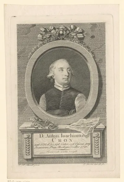 Portret van Joachim Anton Cron