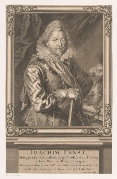 Portret van Joachim Ernst van Brandenburg-Ansbach