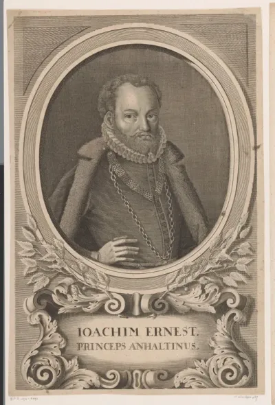 Portret van Joachim Ernst von Anhalt