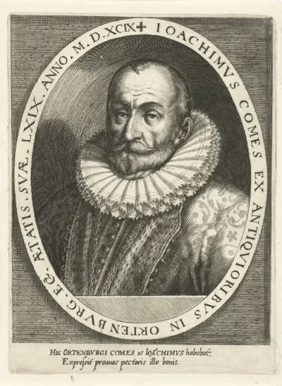 Portret van Joachim graaf van Ortenberg op 69 jarige leeftijd