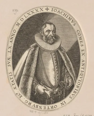 Portret van Joachim, graaf van Ortenburg op 60-jarige leeftijd