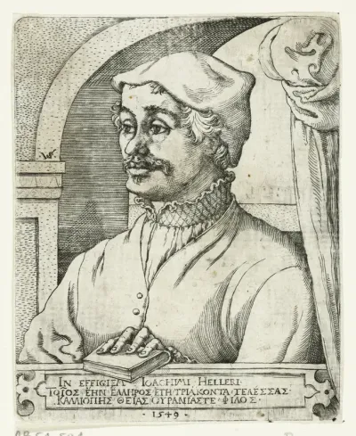 Portret van Joachim Heller met boek