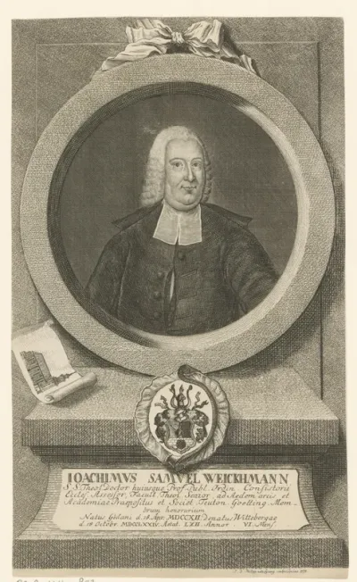Portret van Joachim Samuel Weickhmann