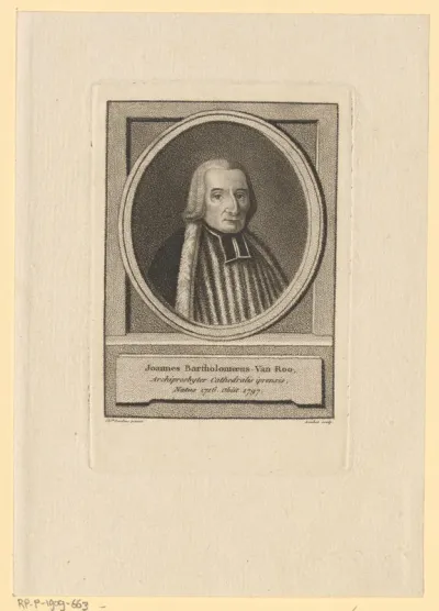 Portret van Joannes Bartholomoeus de Roo
