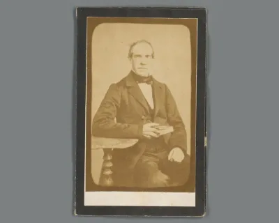 Portret van Joannes Benediktus van Overstraeten op bidprent