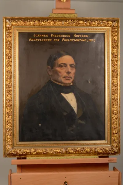 Portret van Joannes Frederikus Hintzen Grondlegger der Pius-stichting (1871)