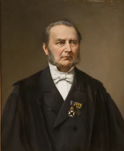 Portret van Joannes Henricus Scholten, hoogleraar Godgeleerdheid te Leiden