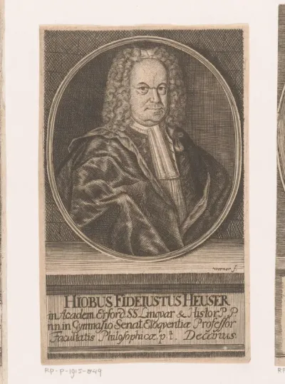 Portret van Job Fideiustus Heuser
