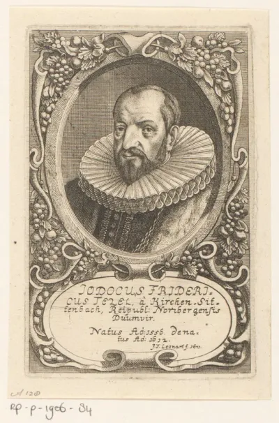 Portret van Jodocus Friedericus Tetzel