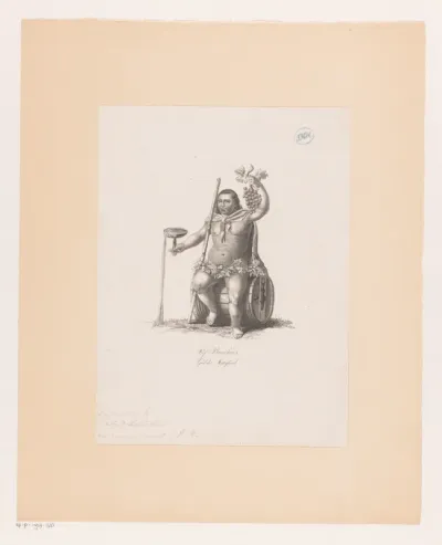 Portret van Jodocus Herwiga Elizareon als Bacchus