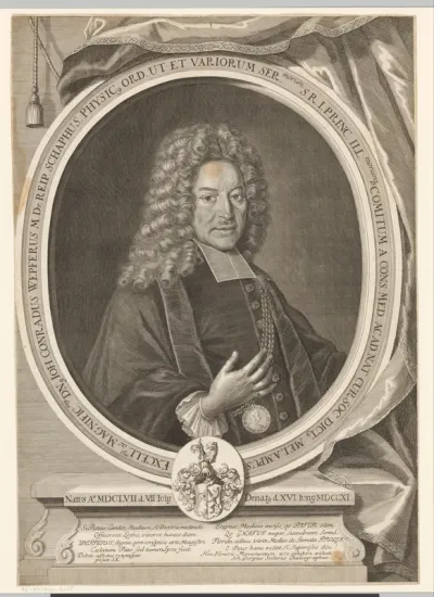 Portret van Joh. Conrad Wepferus