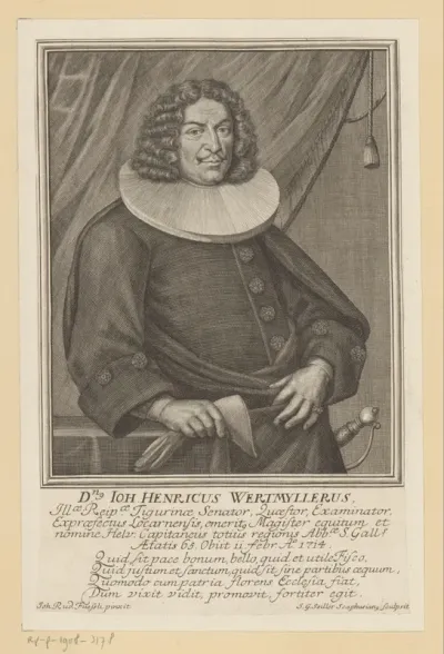 Portret van Joh. Henricus Wertmyllerus