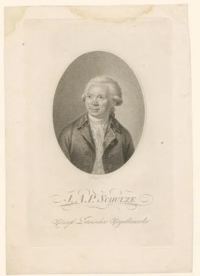 Portret van Johan Abraham Peter Schulz