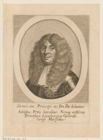 Portret van Johan Adolf, hertog van Sleeswijk Holstein Sondersburg Plön