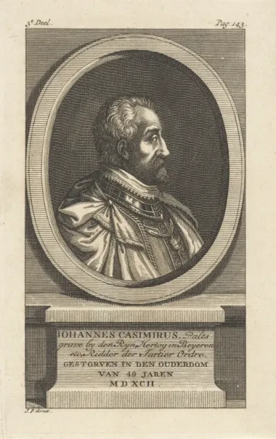 Portret van Johan Casimir, paltsgraaf aan de Rijn