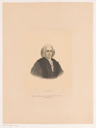 Portret van Johan David Hahn
